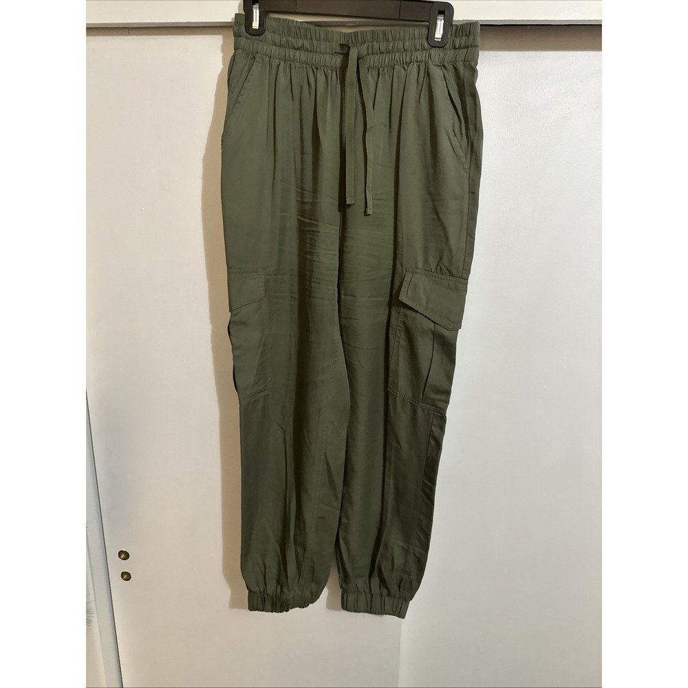 Ecothreads Joggers Cargo Pants Olive Color Size S!